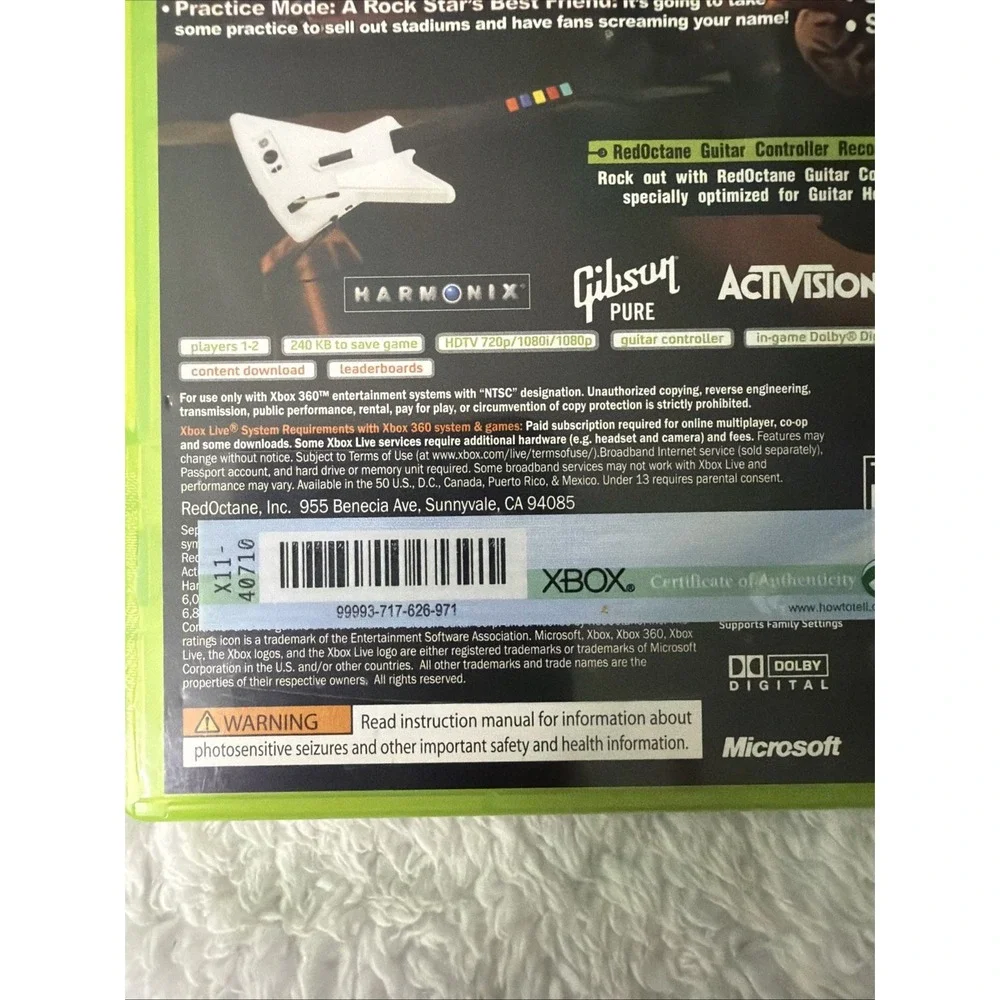 Guitar Hero II (Microsoft Xbox 360, 2007) Complete CIB